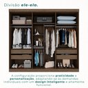 Ver imagem 6 de Guarda Roupa Casal 6 Portas 4 Gavetas Uberaba 100% MDF Marrom/New Canion