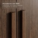 Ver imagem 5 de Guarda Roupa Casal 6 Portas 4 Gavetas Uberaba 100% MDF Marrom/New Canion