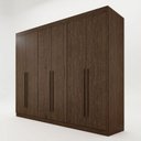 Ver imagem 2 de Guarda Roupa Casal 6 Portas 4 Gavetas Uberaba 100% MDF Marrom/New Canion