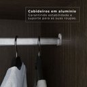 Ver imagem 7 de Guarda Roupa Casal 6 Portas 4 Gavetas Uberaba 100% MDF Marrom/New Canion/Off White