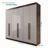 Guarda Roupa Casal 6 Portas 4 Gavetas Uberaba 100% MDF - 4