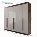 Ver imagem 4 de Guarda Roupa Casal 6 Portas 4 Gavetas Uberaba 100% MDF