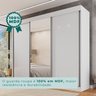 Guarda Roupa Casal 3 Portas de Correr com Espelho Central 6 Gavetas Garibaldi 100% MDF - 7