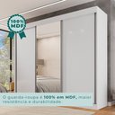 Ver imagem 7 de Guarda Roupa Casal 3 Portas de Correr com Espelho Central 6 Gavetas Garibaldi 100% MDF