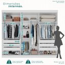 Ver imagem 5 de Guarda Roupa Casal 3 Portas de Correr com Espelho Central 6 Gavetas Garibaldi 100% MDF
