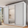 Guarda Roupa Casal 3 Portas de Correr com Espelho Central 6 Gavetas Garibaldi 100% MDF - 1