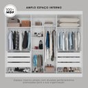 Ver imagem 4 de Guarda Roupa Casal 3 Portas de Correr com Espelho Central 6 Gavetas Garibaldi 100% MDF Branco/Neve