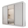 Guarda Roupa Casal 3 Portas de Correr com Espelho Central 6 Gavetas Garibaldi 100% MDF - 3