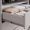 Ver imagem 6 de Guarda Roupa Casal 3 Portas de Correr com Espelho Central 6 Gavetas Garibaldi 100% MDF Branco/Neve