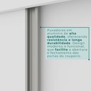 Ver mais imagens de Guarda Roupa Casal 3 Portas de Correr com Espelho Central 6 Gavetas Garibaldi 100% MDF Branco/Neve