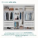 Ver imagem 6 de Guarda Roupa Casal 3 Portas de Correr com Espelho Central 6 Gavetas Garibaldi 100% MDF Branco/Neve