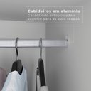 Ver imagem 7 de Guarda Roupa Casal 3 Portas de Correr com Espelho Central 6 Gavetas Garibaldi 100% MDF Branco/Neve