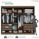 Ver imagem 5 de Guarda Roupa Casal 3 Portas de Correr com Espelho Central Garibaldi 100% MDF New Canion/Off White