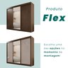 Guarda Roupa Casal 3 Portas de Correr com Espelho Central 6 Gavetas Garibaldi 100% MDF - 11