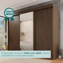 Ver imagem 7 de Guarda Roupa Casal 3 Portas de Correr com Espelho Central Garibaldi 100% MDF New Canion/Off White