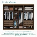 Ver imagem 6 de Guarda Roupa Casal 3 Portas de Correr com Espelho Central 6 Gavetas Garibaldi 100% MDF