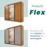 Guarda Roupa Casal 3 Portas de Correr com Espelho Central 6 Gavetas Garibaldi 100% MDF - 11