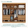 Guarda Roupa Casal 3 Portas de Correr com Espelho Central 6 Gavetas Garibaldi 100% MDF - 6