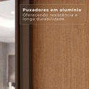 Ver imagem 5 de Guarda Roupa Casal 3 Portas de Correr com Espelho Central Garibaldi 100% MDF Cinamomo/Off White