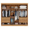 Guarda Roupa Casal 3 Portas de Correr com Espelho Central 6 Gavetas Garibaldi 100% MDF - 2