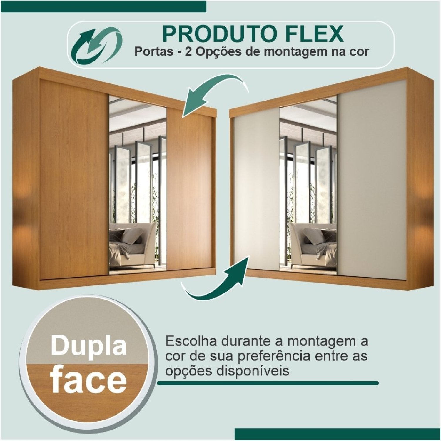 Guarda Roupa Casal 3 Portas de Correr com Espelho Central 6 Gavetas Garibaldi 100% MDF - 10