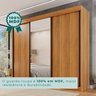 Guarda Roupa Casal 3 Portas de Correr com Espelho Central 6 Gavetas Garibaldi 100% MDF - 7