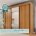 Ver imagem 7 de Guarda Roupa Casal 3 Portas de Correr com Espelho Central 6 Gavetas Garibaldi 100% MDF