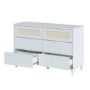 Ver imagem 5 de Cômoda Rattan 6 Gavetas - Branco Divicar