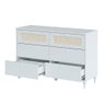 Cômoda Rattan 6 Gavetas - Branco Divicar - 5