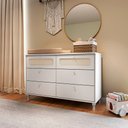 Ver imagem 1 de Cômoda Rattan 6 Gavetas - Branco Divicar