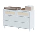 Ver imagem 3 de Cômoda Rattan 6 Gavetas - Branco Divicar