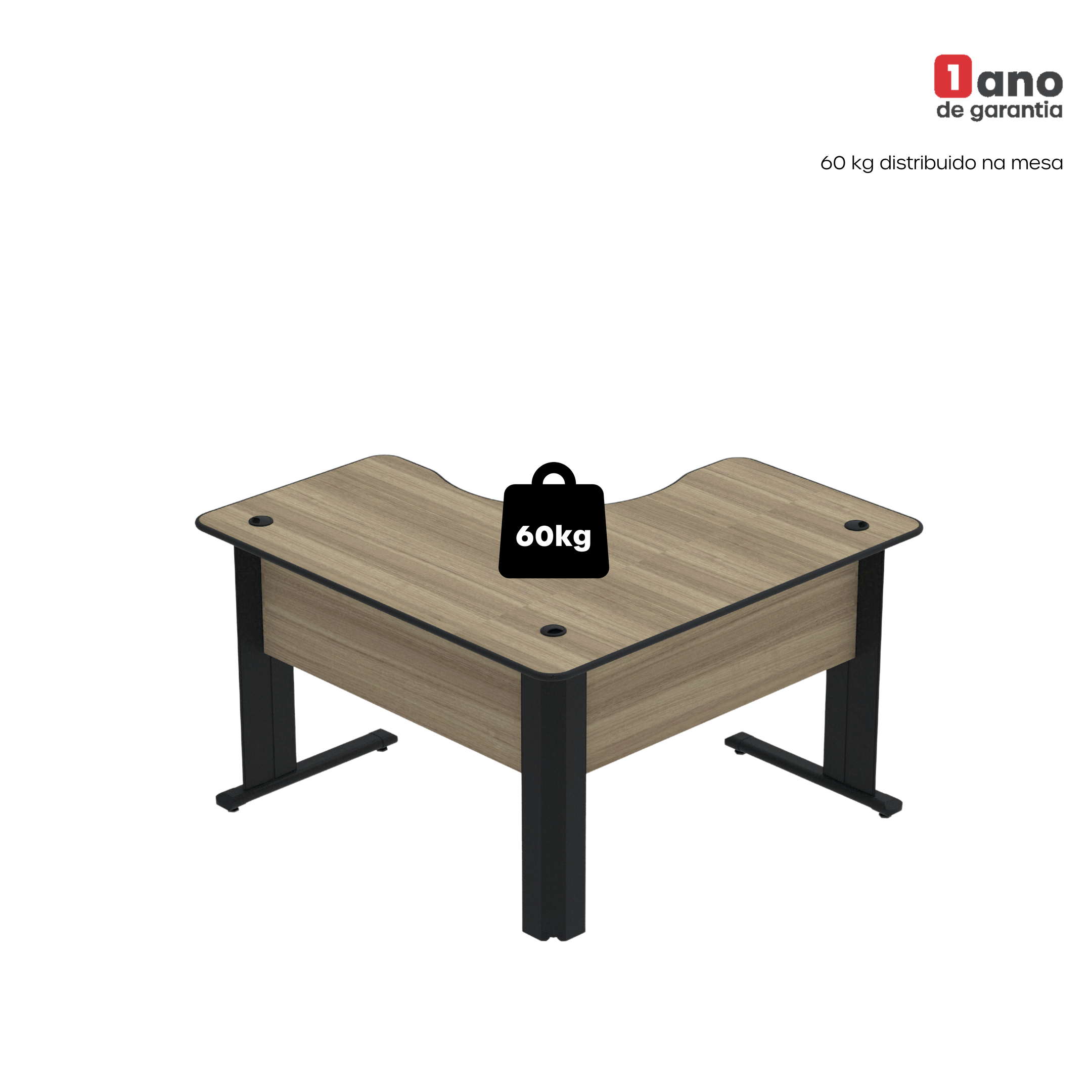 Mesa para Escritório em L 130x130cm ETP 1313 Maxxi - 8