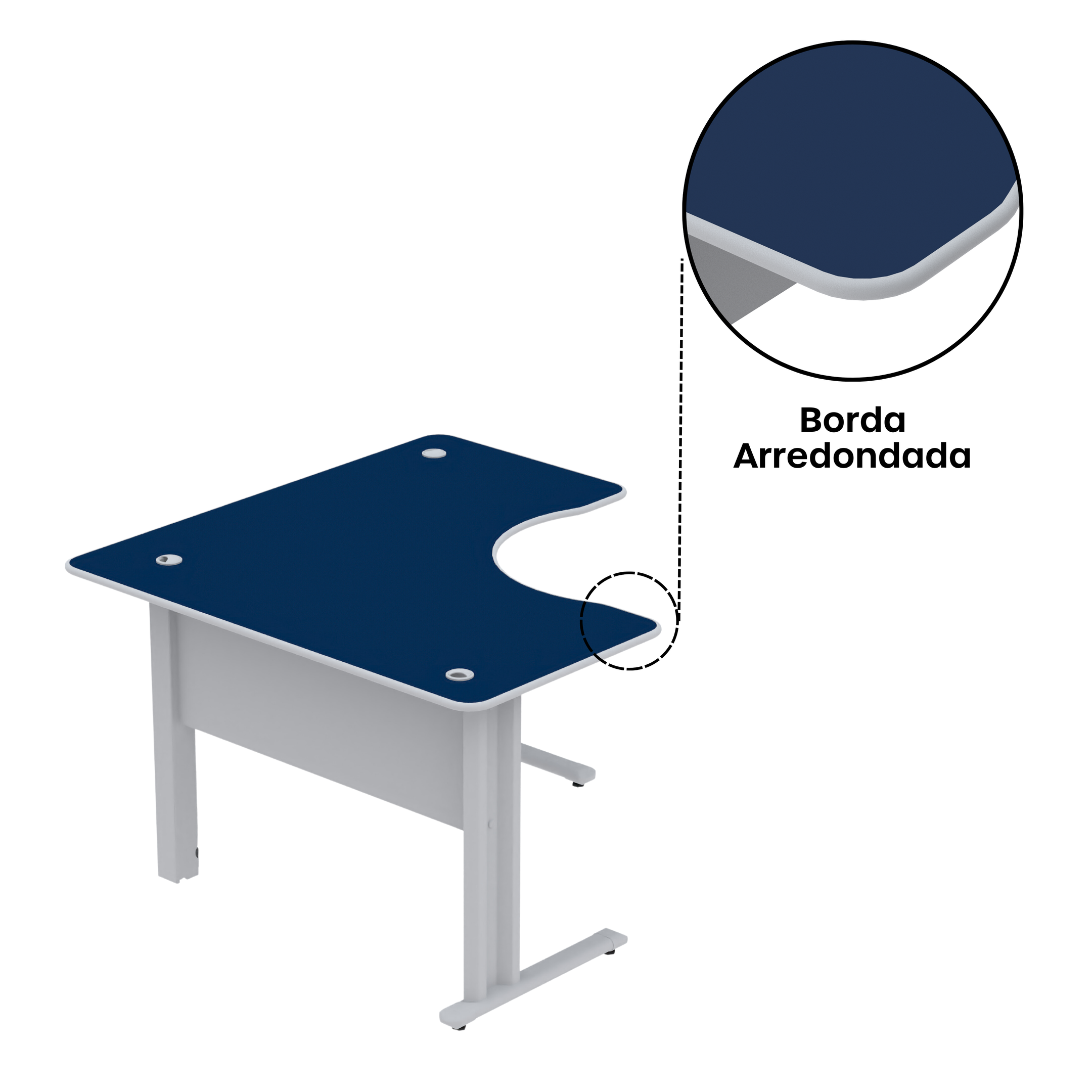 Mesa para Escritório em L 130x130cm ETP 1313 Maxxi - 11