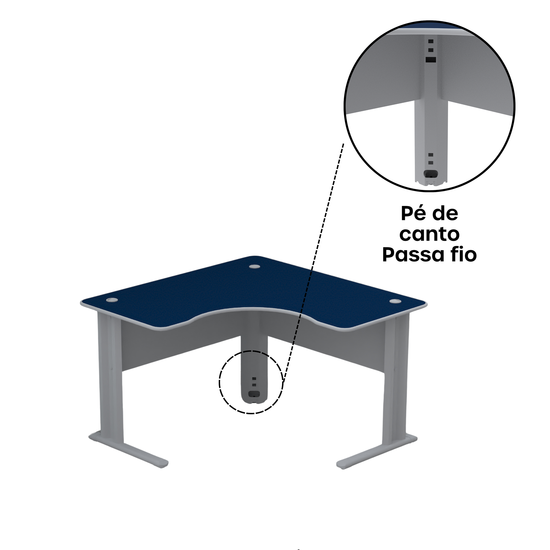 Mesa para Escritório em L 130x130cm ETP 1313 Maxxi - 10