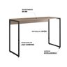 Escrivaninha 120cm Iron com Estante Livros em Aço e MDP Industrial Espresso Móveis - 6