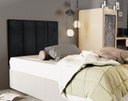 Ver imagem 3 de Cabeceira Solteiro Mdf/mdp Estofada Suede 0,90 Preto Corino