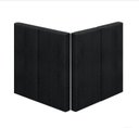 Ver imagem 2 de Cabeceira Solteiro Mdf/mdp Estofada Suede 0,90 Preto Corino