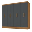 Ver imagem 7 de Guarda Roupa Casal com Pés 8 Portas 4 Gavetas Jatobá Yescasa