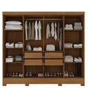 Ver imagem 3 de Guarda Roupa Casal com Pés 8 Portas 4 Gavetas Jatobá Yescasa