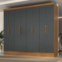 Ver imagem 6 de Guarda Roupa Casal com Pés 8 Portas 4 Gavetas Jatobá Yescasa
