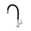 Ver imagem 3 de Torneira Cozinha Mesa Gourmet Flexível Preto Fosco 1/4 Volta ABS Bica Flexível