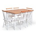 Ver imagem 2 de Jogo de Jantar Colonial Clássico Mesa 140x80 6 Cadeiras Brancas Cozinha