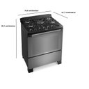 Ver imagem 5 de Fogão 5 Bocas Tripla Chama Mesa de Vidro Timer Digital Bivolt Automático Itamaster Itatiaia Prata