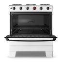 Ver imagem 5 de Fogão 5 Bocas Esmaltec Ideal Super 84l Bivolt Branco com Mesa Inox Acendimento Automático