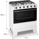 Ver imagem 3 de Fogão 5 Bocas Esmaltec Ideal Super 84l Bivolt Branco com Mesa Inox Acendimento Automático