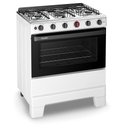 Ver imagem 1 de Fogão 5 Bocas Esmaltec Ideal Super 84l Bivolt Branco com Mesa Inox Acendimento Automático