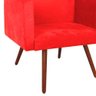 Poltrona Decorativa Nina Pé Palito Suede Vermelho - 3