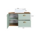 Ver mais imagens de Gabinete de Banheiro 100% MDF 1 Porta e 2 Gavetas com Cuba Lívia 80cm Yescasa Verde/Freijó/Moscatel