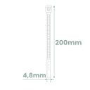 Ver imagem 6 de Abraçadeira Nylon Enforca Gato 4,8x200mm Preta 100 Un Ciser