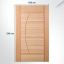 Ver imagem 2 de Folha de Porta Maciça em Eucalipto Acabamento Natural 210x120cm PM78 Solar Cruzeiro Portas